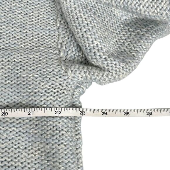 Haven Well Within Blue Wool Blend Knit Funnel Turtleneck Sweater Medium - Picture 5 of 6